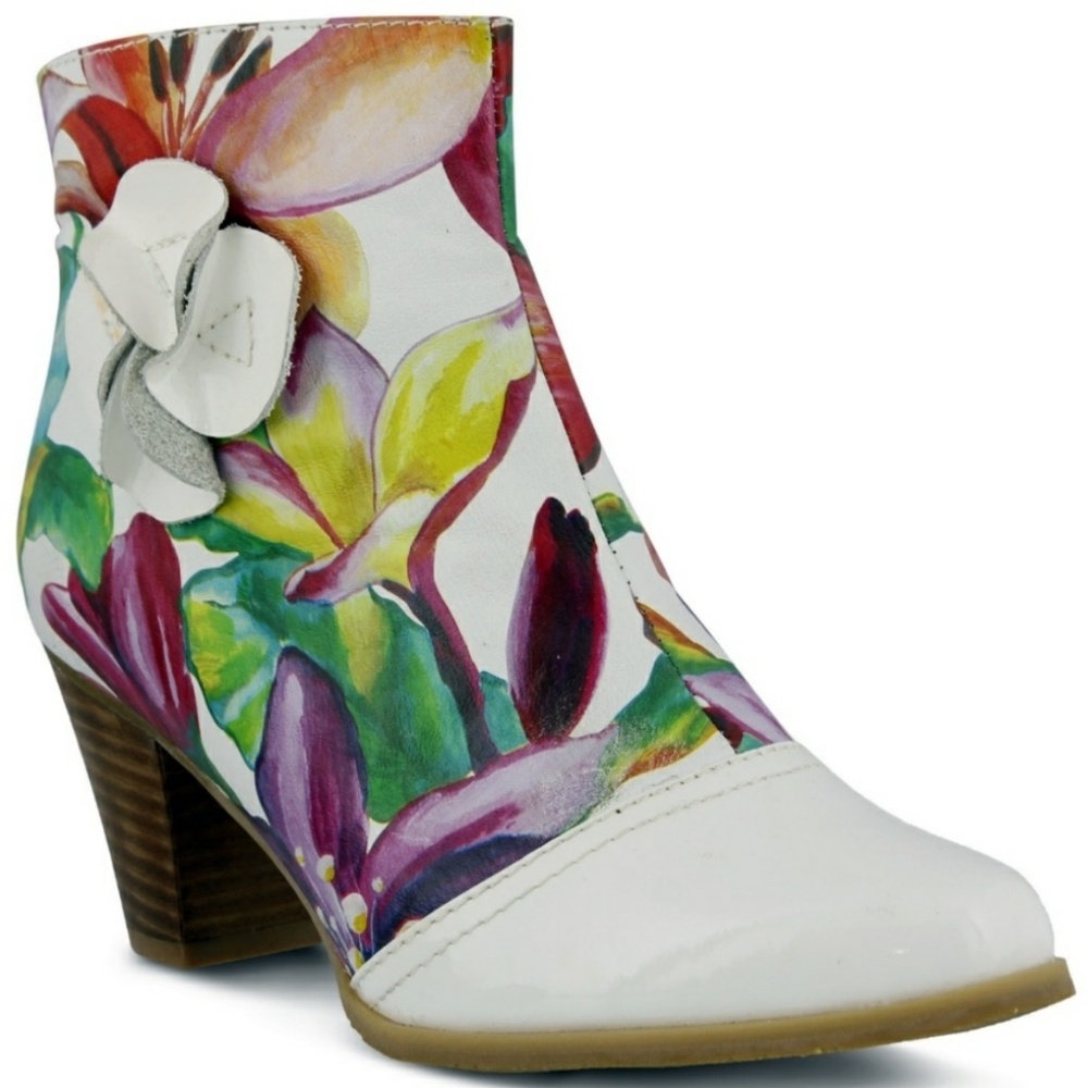 L'Artiste Spring Step Cheng floral leather ankle boots